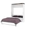 Bestar Orion 65W Queen Murphy Bed, White & Walnut Grey 116184-000017 - alternate 8
